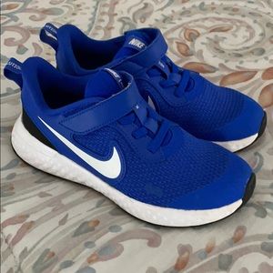 12.5 Boys Blue Nike Revolution Sneakers